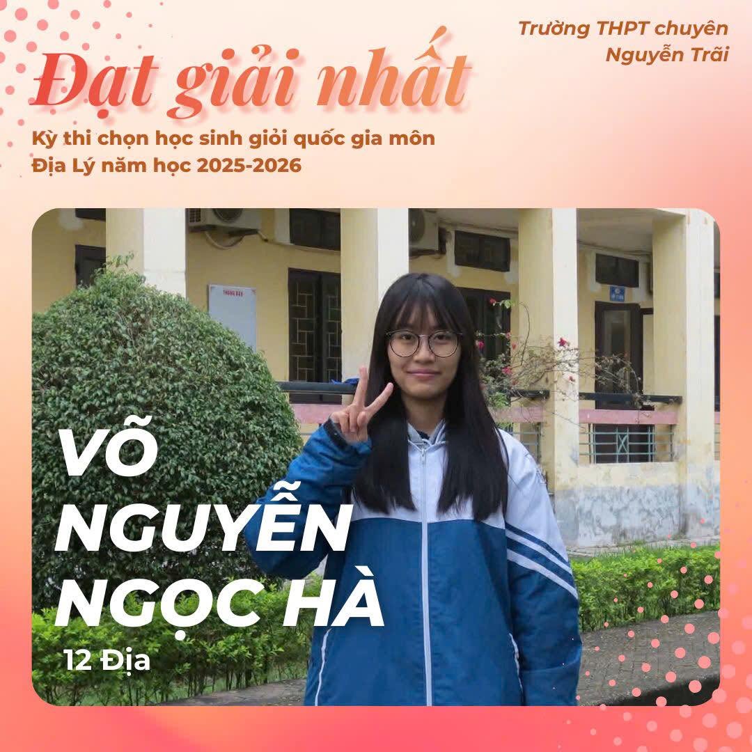 Chân dung thủ khoa Quốc gia môn Địa lí Võ Nguyễn Ngọc Hà